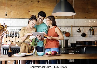 Bistro Brunch Casual Cheerful Kitchen Together Concept - Shutterstock ID 408218020