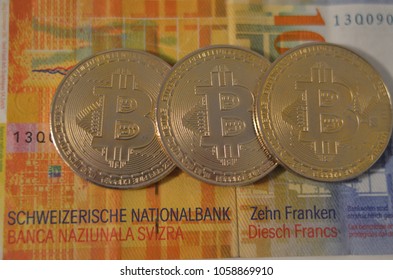 Bit Coins And Swiss Francs - Switzerland National Bank 