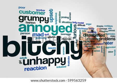 Bitchy word cloud concept