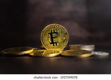 Bitcoin BTC Cryptocurrency Coins. Stock Market Concept. - Shutterstock ID 1937599078