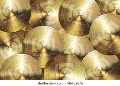 Bitcoin Cash Coins In Pile