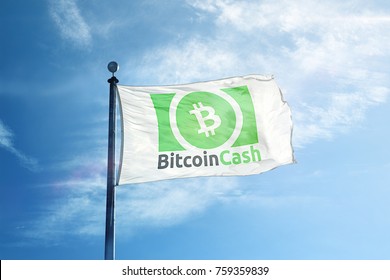 Bitcoin Cash Logo Flag (Green)