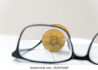 bitcoin concept from top view