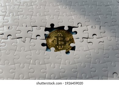 bitcoin concept from top view