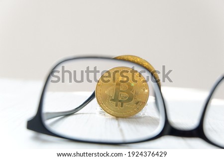 bitcoin concept from top view