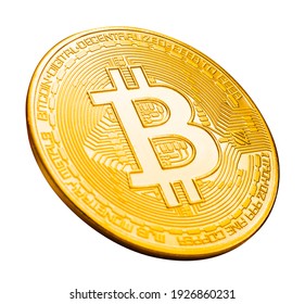 Bitcoin Cryptocurrency Isolated On White