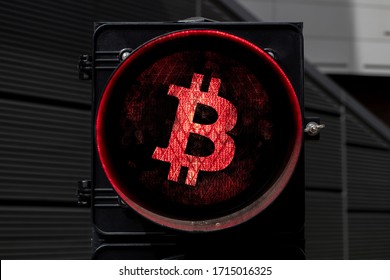 Bitcoin Cryptocurrency Red Light Warning