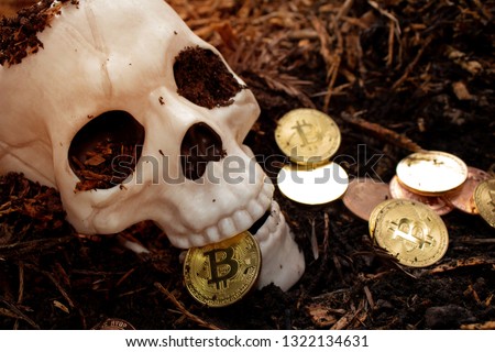 Bitcoin is dead - bones & skull