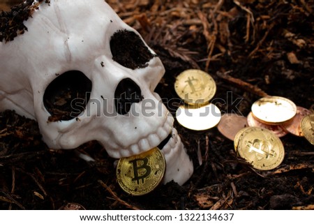 Bitcoin is dead - bones & skull