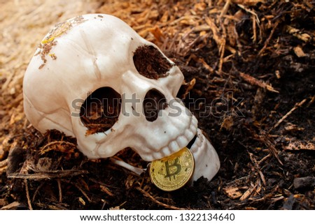 Bitcoin is dead - bones & skull