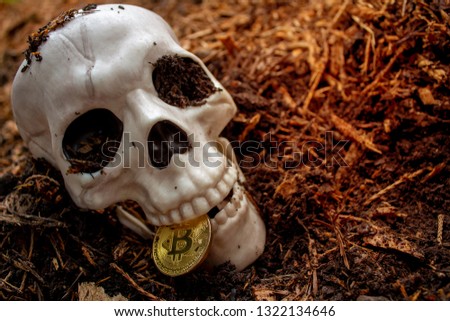 Bitcoin is dead - bones & skull