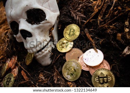 Bitcoin is dead - bones & skull