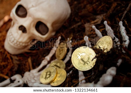 Bitcoin is dead - bones & skull