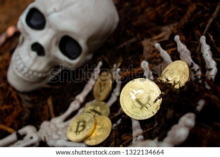 Bitcoin is dead - bones & skull