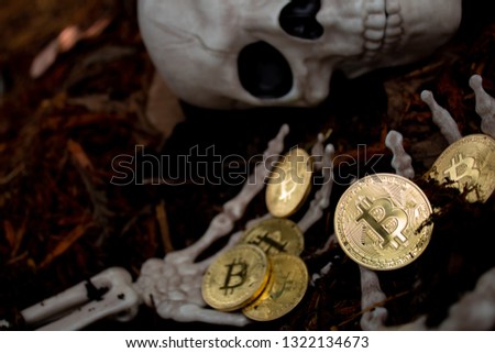 Bitcoin is dead - bones & skull