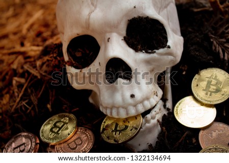 Bitcoin is dead - bones & skull