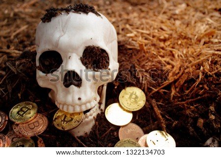 Bitcoin is dead - bones & skull