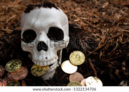 Bitcoin is dead - bones & skull