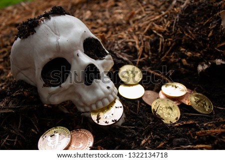 Bitcoin is dead - bones & skull
