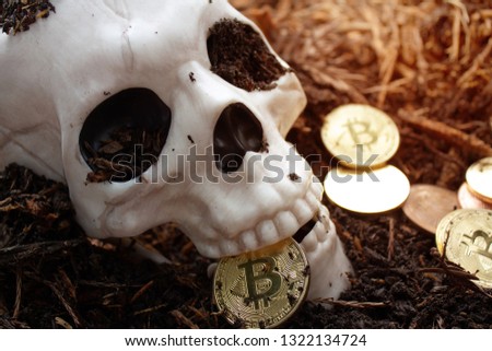Bitcoin is dead - bones & skull