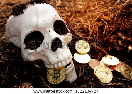 Bitcoin is dead - bones & skull