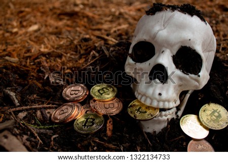 Bitcoin is dead - bones & skull