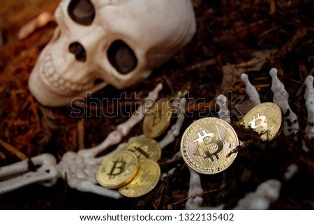 Bitcoin is dead - bones & skull