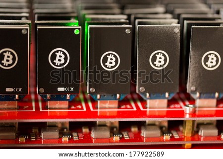 Bitcoin Mining Usb Devices On Large Stock Photo Edit Now 177922589 - 