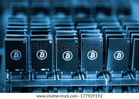 Bitcoin Mining Usb Devices On Large Stock Photo Edit Now 177929192 - 