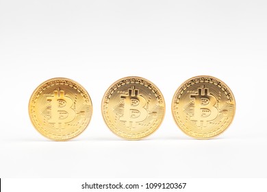 Bitcoin On White Background