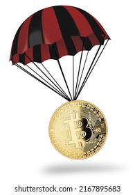 Bitcoin Parachuting in the Crypto Market - Shutterstock ID 2167895683