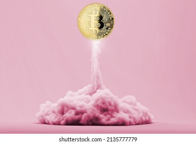 Bitcoin Value Soaring Like a Rocket  - Shutterstock ID 2135777779