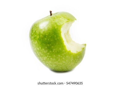 A Bite On A Green Apple