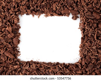  A Bits Of Chocolate In A Shape Of Frame