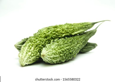 Bitter Gourd Karela A White Background