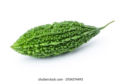 Bitter gourd or bitter melon ( Momordica Charantia ) isolated on white background. Clipping path.