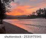 Bitterroot River at Sunset in Missoula, MT