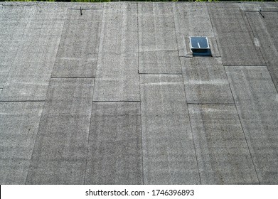 Bitumen Welding Tracks On A Roof To Seal The Roof