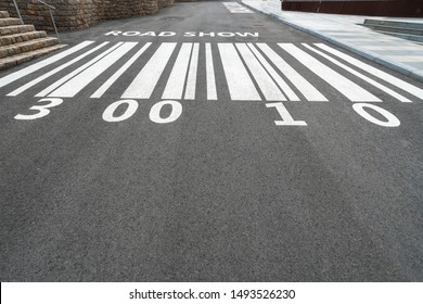 Bituminous Highway with Bar Code
