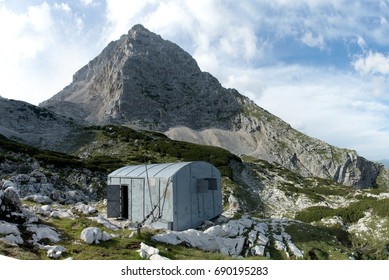 bivouac IV bellow the summit of Dolkova spica in Triglav national park in Julian Alps in Slovenia