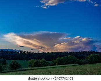 Bizarre cloud formation in the evening sky