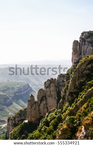 Similar – Landscape with views from the Montserrat mountain in Barcelona