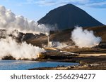 Bjarnarflag Geothermal Power Plant (Bjarnarflagsvirkjun).  Mývatn, Iceland