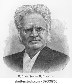Bjornstjerne Bjornson - Picture from Meyers Lexicon books written in German language. Collection of 21 volumes published  between 1905 and 1909.