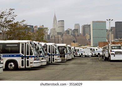 Bkln Bus Depot With NYC Skyline