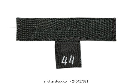 Black 44 Size Label  Isolated On White Background