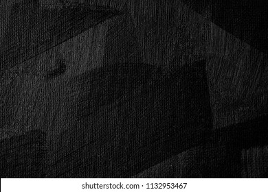 Black abstract paint with a brush And textures of water color  oil colour drawing lines on canvas background - Shutterstock ID 1132953467