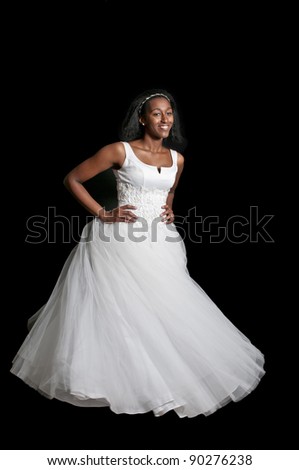 Black African American Woman Bride Wedding Stock Photo Edit Now