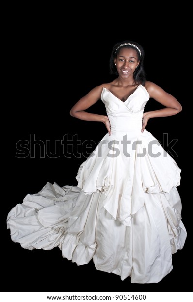 Black African American Woman Bride Wedding Stock Photo Edit Now