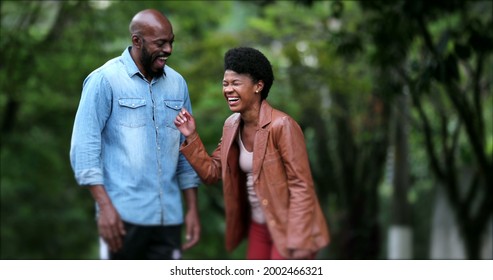 Black African Couple Laughing And Smiling. People Real Life Laugh.